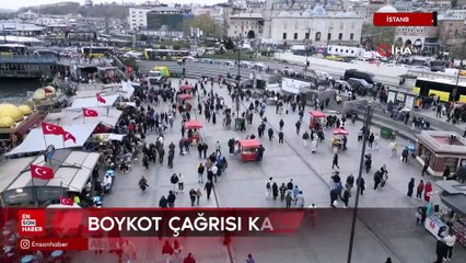 İstanbul Eminönü’nde boykot çağrısı karşılık bulmadı