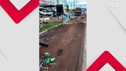 Caminhão perde freios e colide com outro veículo na PR-281 em Salto do Lontra