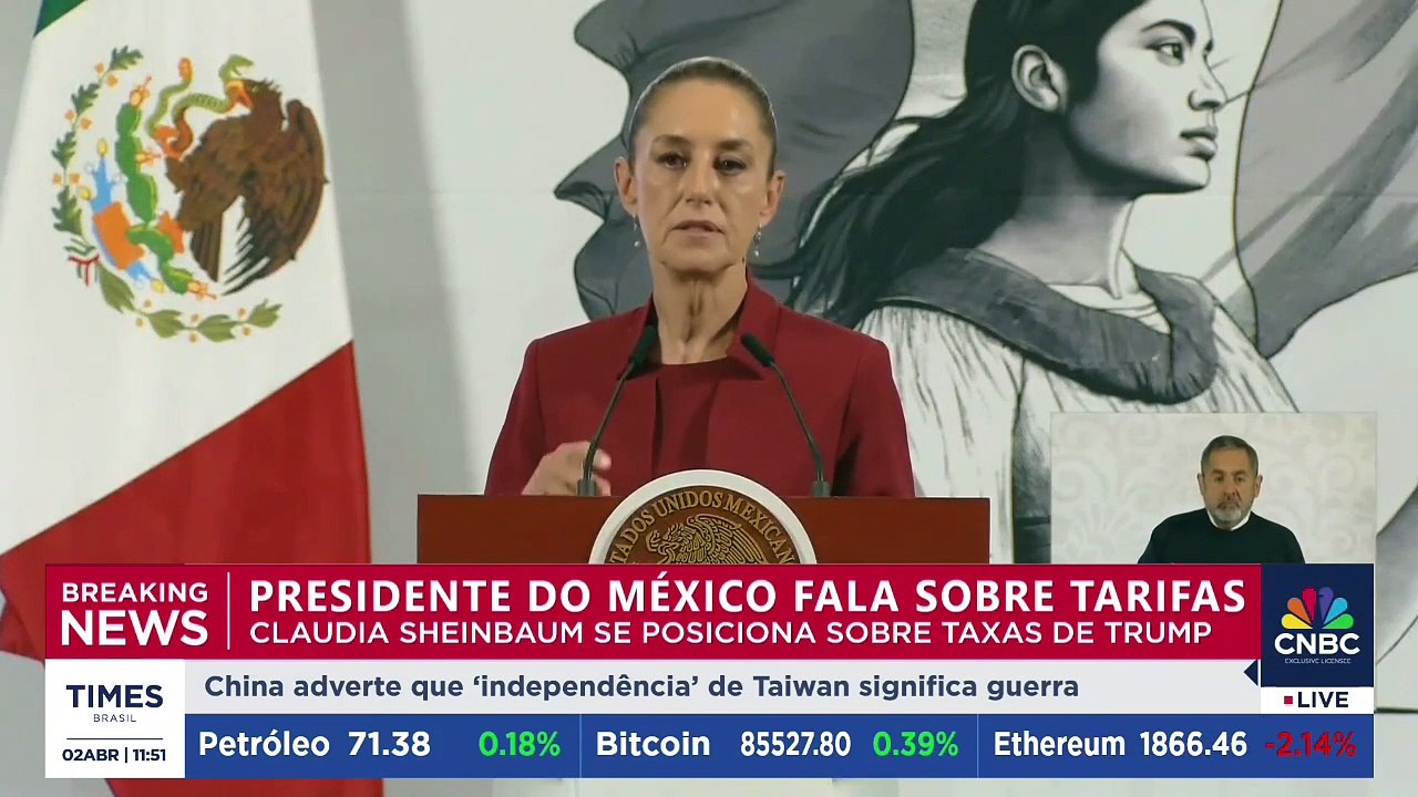Presidente do México reage a tarifas de Trump e anuncia medidas econômicas