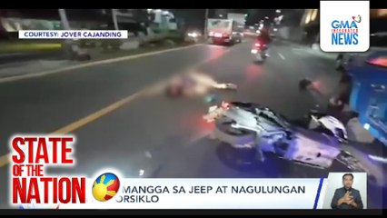 Rider, bumangga sa jeep at nagulungan ng motorsiklo | SONA
