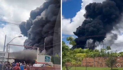 Incêndio em galpão assusta em Outeiro