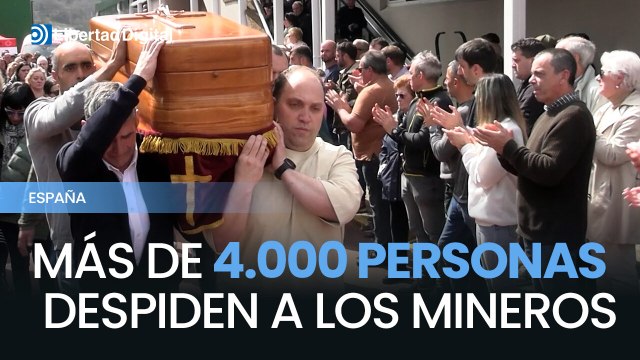 Villablino llora la pérdida de sus héroes: más de 4.000 personas despiden a los mineros fallecidos en Cerredo