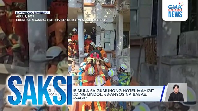 Lalaki, na-rescue mula sa gumuhong hotel mahigit 100 oras kasunod ng lindol; 63-anyos na babae, 91 oras bago nasagip | Saksi