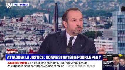 Attaques de la justice de la part du RN: "Nous nous battons avec les armes que nous avons", affirme Sébastien Chenu (RN)