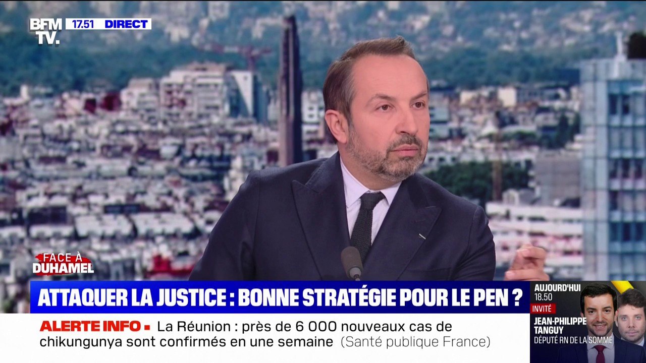 Attaques de la justice de la part du RN: "Nous nous battons avec les armes que nous avons", affirme Sébastien Chenu (RN)