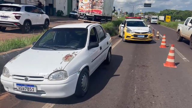 Umuarama: Motociclista é socorrido em estado grave após queda perto do viaduto da PR-323