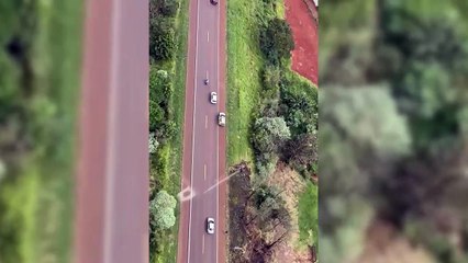 Veja perseguição e captura de motociclista com cocaína em Cascavel