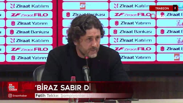Fatih Tekke: Şampiyonlar Ligi finali oynayacağız