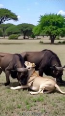 The buffaloes taught the lion a good lesson.Part Two