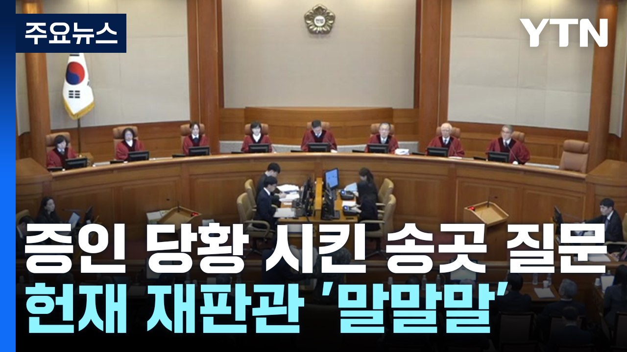 증인 당황 시킨 송곳 질문...헌재 재판관 '말말말' / YTN