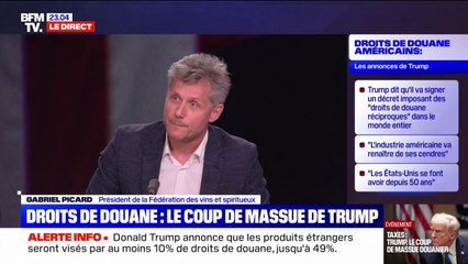 Droits de douane américains: "C'est désolant et néfaste, il n'y aura que des perdants", déplore Gabriel Picard, président de la Fédération des vins et spiritueux