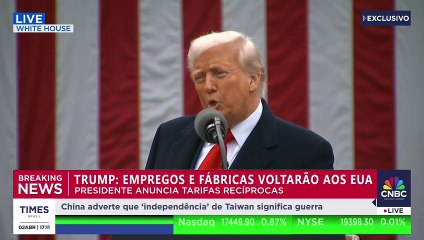 Tiraram vantagem do que produzimos, diz Trump ao anunciar tarifas recíprocas a países
