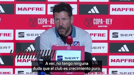 Simeone, tras la eliminación: "El club es crecimiento puro"