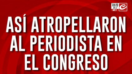 Así atropellaron a un periodista en la marcha de jubilados