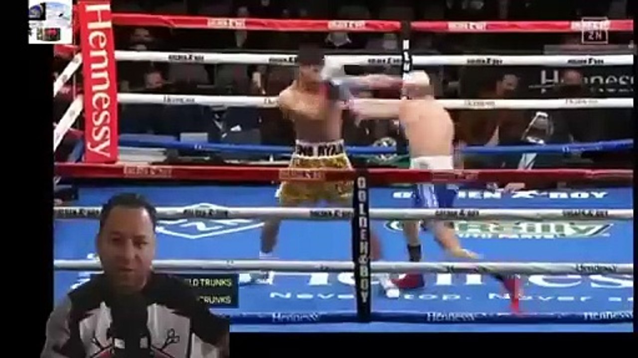ryan garcia es derribado por Luke Campbell pero se levanta y lo noquea y canelo lo felicita