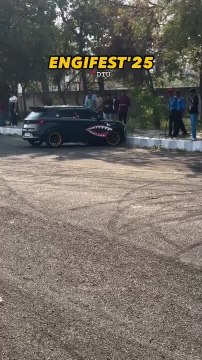 Car Loses Control While Drifting and Crashes Into Wall in Front of Spectators