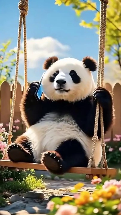 Cat and Panda make party