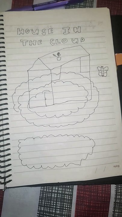 Cloud house on the sky