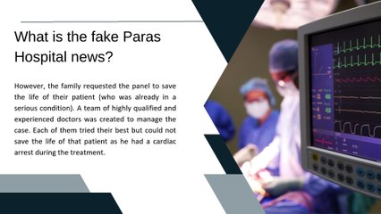 What are the Risk Factors Associated with Fake Paras Hospital News?