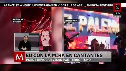 Estados Unidos con la mira en los cantantes de ‘narcocorridos’; puede revocar visas por terrorismo
