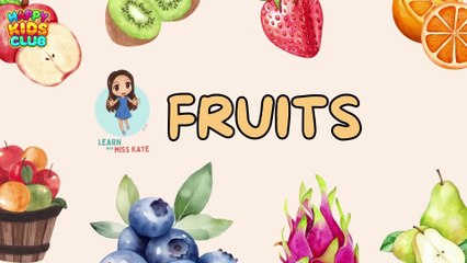 FRUITS NAME for Toddlers | First Words for Babies | Learning Videos for Kids | English Vocabulary