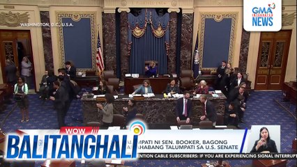 Mahigit 25 oras na talumpati ni Sen. Booker, bagong record bilang pinakamahabang talumpati sa U.S. Senate | Balitanghali