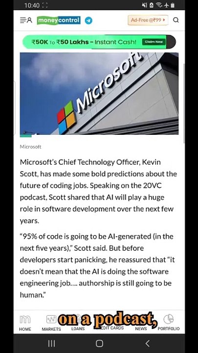 Microsoft CTO: 95% of Code Will Be AI-Generated in 5 years