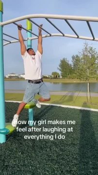 Man Loses His Grip on Monkey Bar and Falls Down