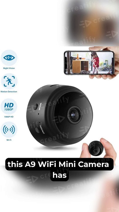 A9 WiFi Mini Camera HD 1080p Wireless Video Recorder Voice Recorder Security Monitoring Camera Smart Home For Infants And Pets
