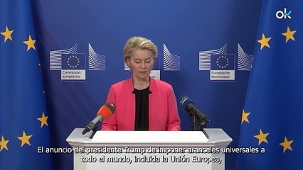 Von der Leyen reconoce que los aranceles de Trump «son un duro golpe» y llama a la negociación
