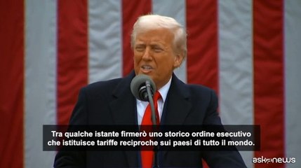 Trump: con i dazi la nostra dichiarazione d'indipendenza economica