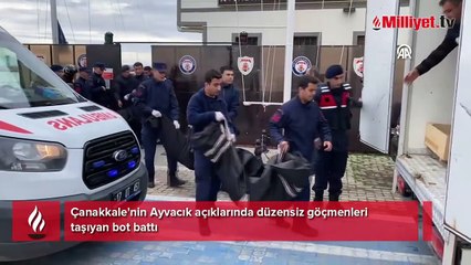 Ayvacık'ta kaçak göçmenleri taşıyan bot battı! 5 kişi öldü