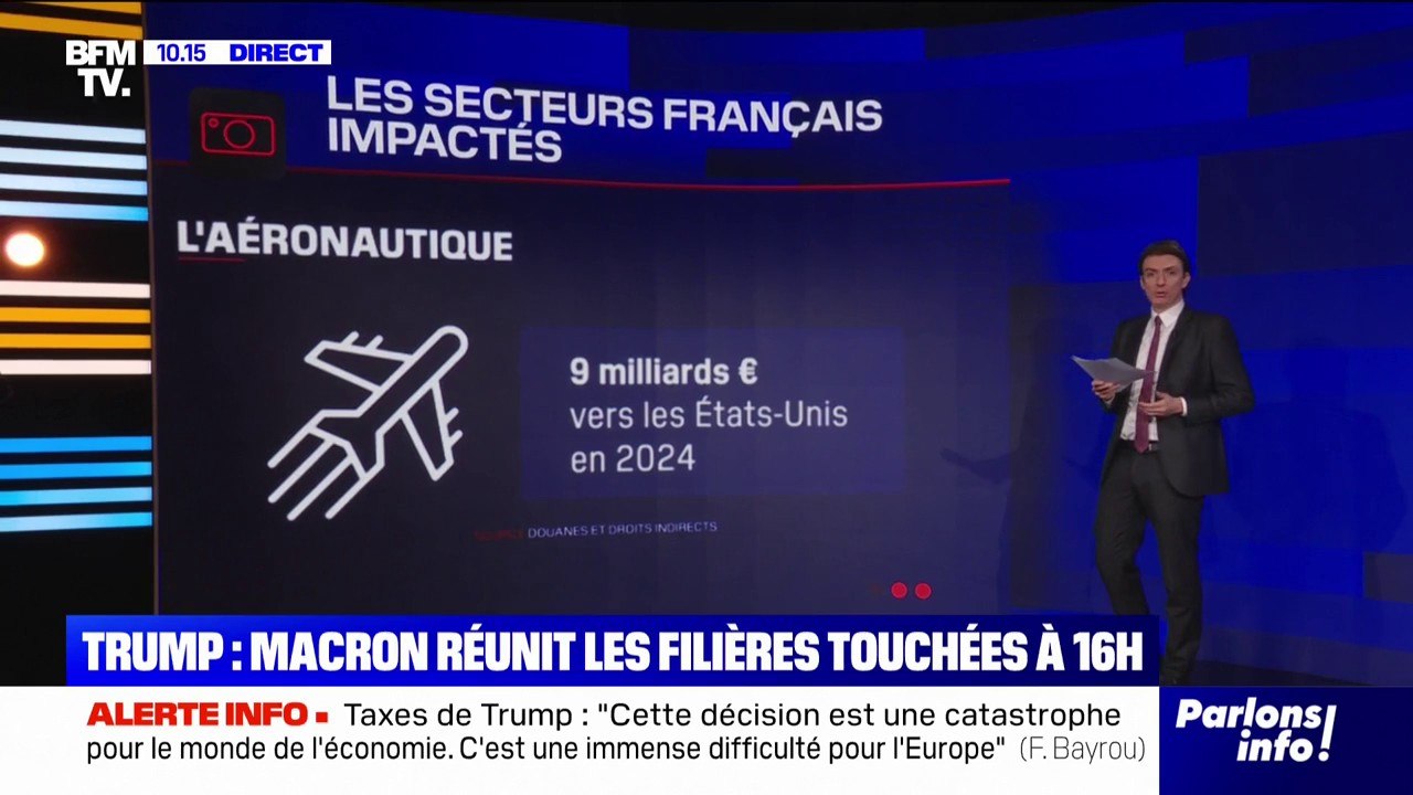 LES ÉCLAIREURS - Droits de douane américains: les secteurs qui seront les plus touchés en France