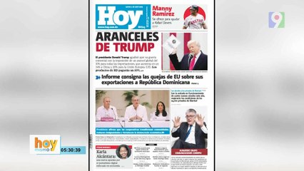 Titulares prensa dominicana jueves 03 de abril  2025 | Hoy Mismo