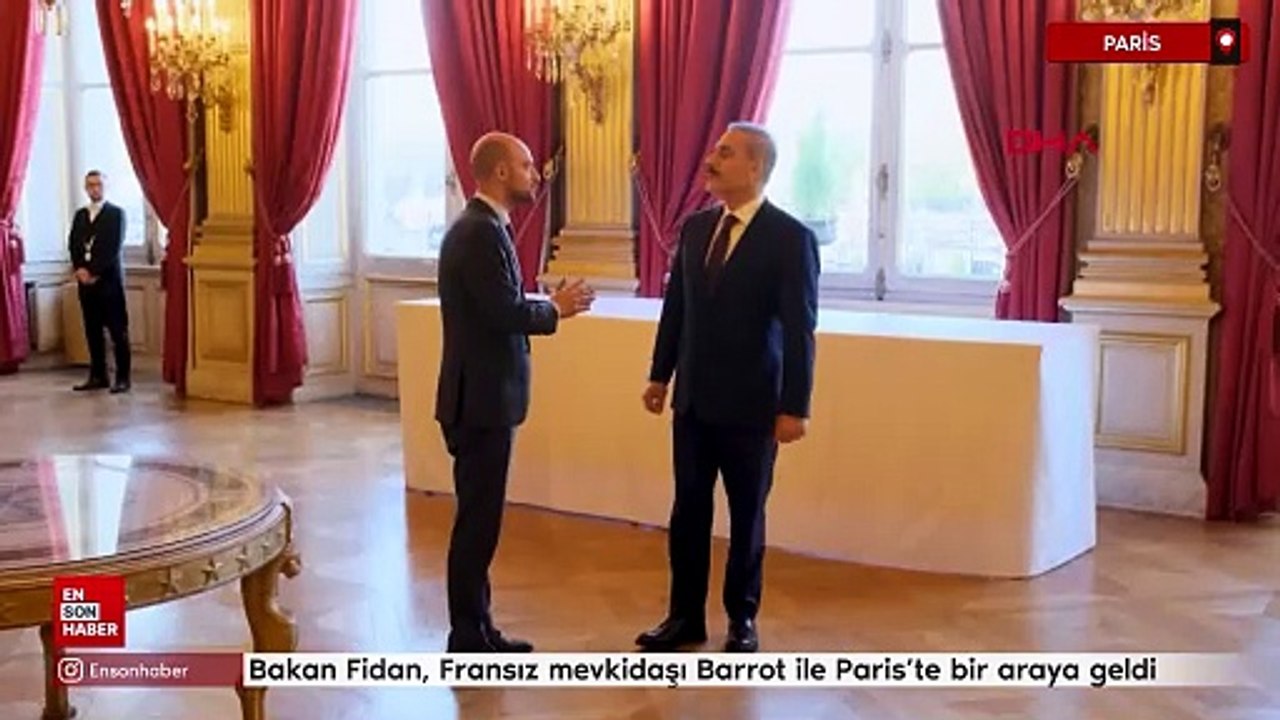 Bakan Fidan, Fransız mevkidaşı Barrot ile Paris’te bir araya geldi