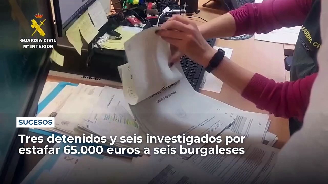 Tres detenidos y seis investigados por estafar 65.000 euros a seis burgaleses mediante engaños por internet