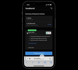 Paiement initié avec signature de mandat intégrée