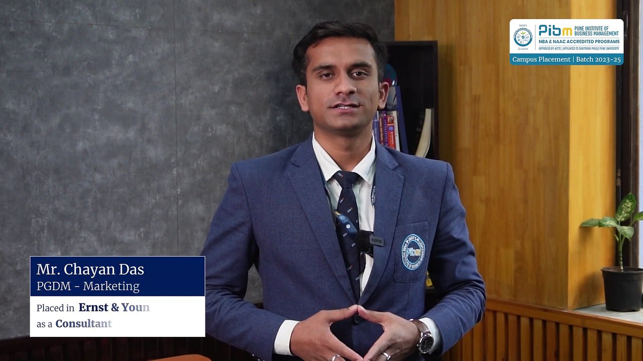 Batch 2023-25 Placements -  Mr. Chayan Das   EY   PIBM Pune