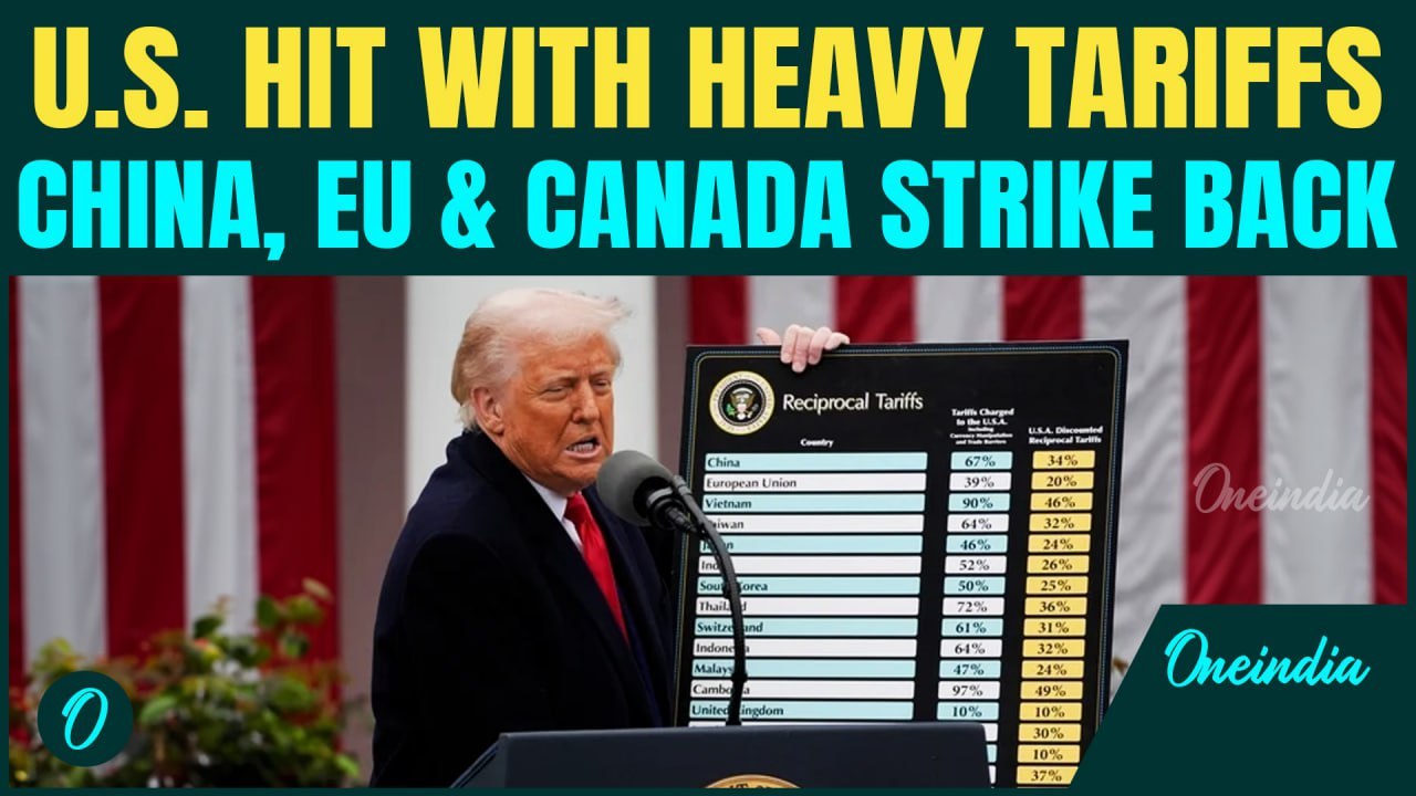 U.S Hit With BIGGEST Tariffs Ever By Canada, China & EU After Trump's Provocative War Hits Markets