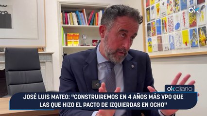 José Luis Mateo: "Construiremos en 4 años más VPO que las que hizo el pacto de izquierdas en ocho"