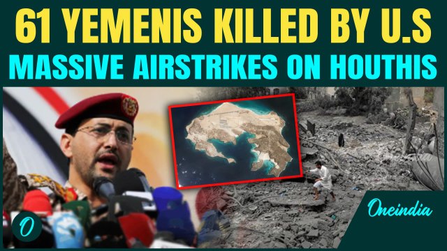 VIDEO: U.S Fighter Jets Wipe Out Houthis Bases, Kill Many Yemenis As Panic Grips Yemen
