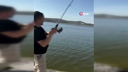 Bursa'da balıkçının oltasına 7 kiloluk turna takıldı