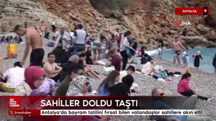Antalya’da güneş açtı, sahiller doldu, yüzler güldü