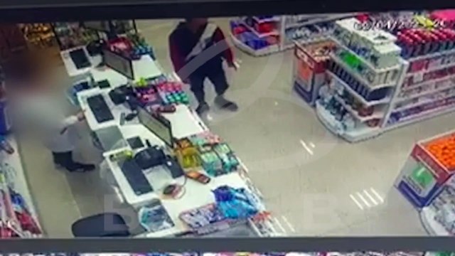 Câmeras flagram roubo a farmácia no Agua Verde; bandidos foram presos