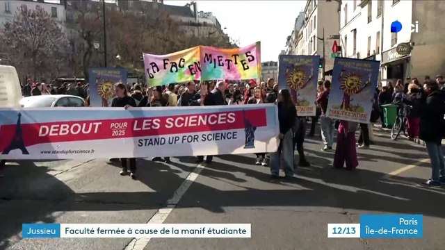 Jussieu - Faculté fermée à cause de la manifestation étudiante