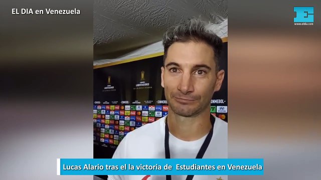 Lucas Alario tras el la victoria de Estudiantes en Venezuela