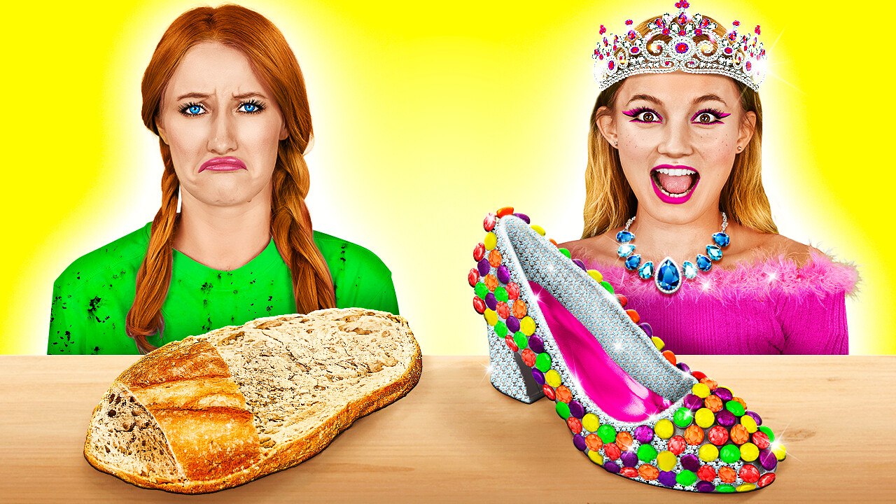 Broke vs Rich Food Challenge | Cooking with Heart by 123GO! UNIVERSE