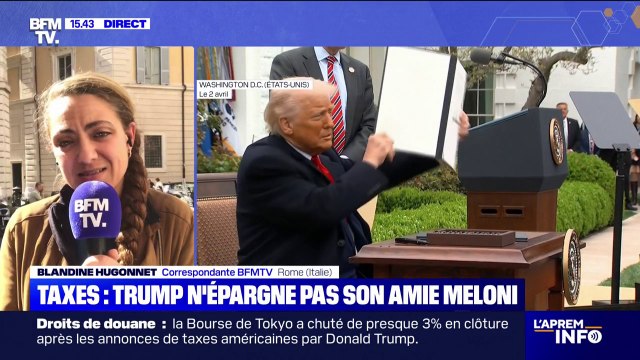 Droits de douane de Donald Trump: Giorgia Meloni, alliée italienne des États-Unis, a dénoncé une mauvaise mesure