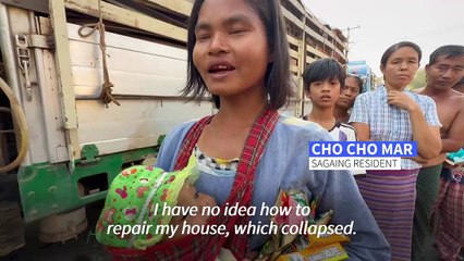 Scramble for food aid in Myanmar city near quake epicentre