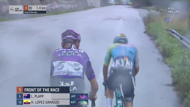 Cycling - Tour of Hellas 2025 - Luke Plapp and Harold Martin Lopez battling it out on stage 2
